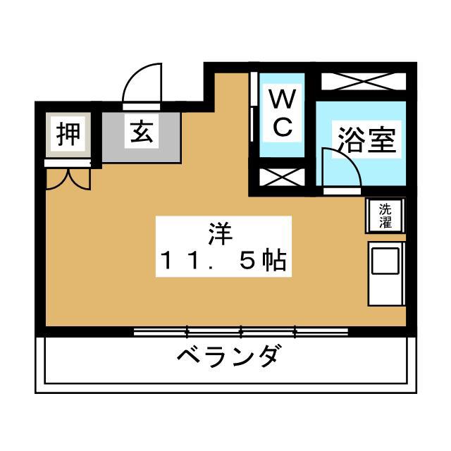 アメニティ桑名(ワンルーム/2階)の間取り写真