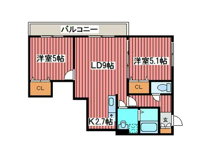 ファミリーコート福住1-4(2LDK/3階)の間取り写真