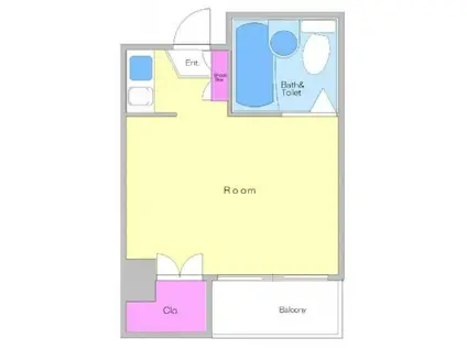 アートスリー日暮里(ワンルーム/3階)の間取り写真