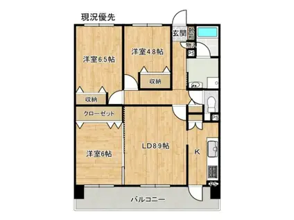 メゾン宍道湖(3LDK/7階)の間取り写真