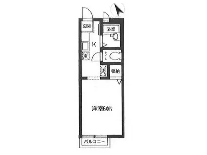 はちすか楼(1K/2階)の間取り写真