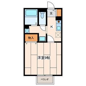 フレシール湘南(1K/2階)の間取り写真