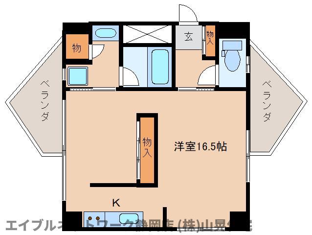 サンフレア日出町(ワンルーム/4階)の間取り写真