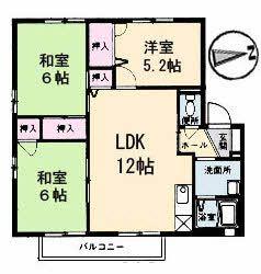 シャルムM・Y(3LDK/2階)の間取り写真