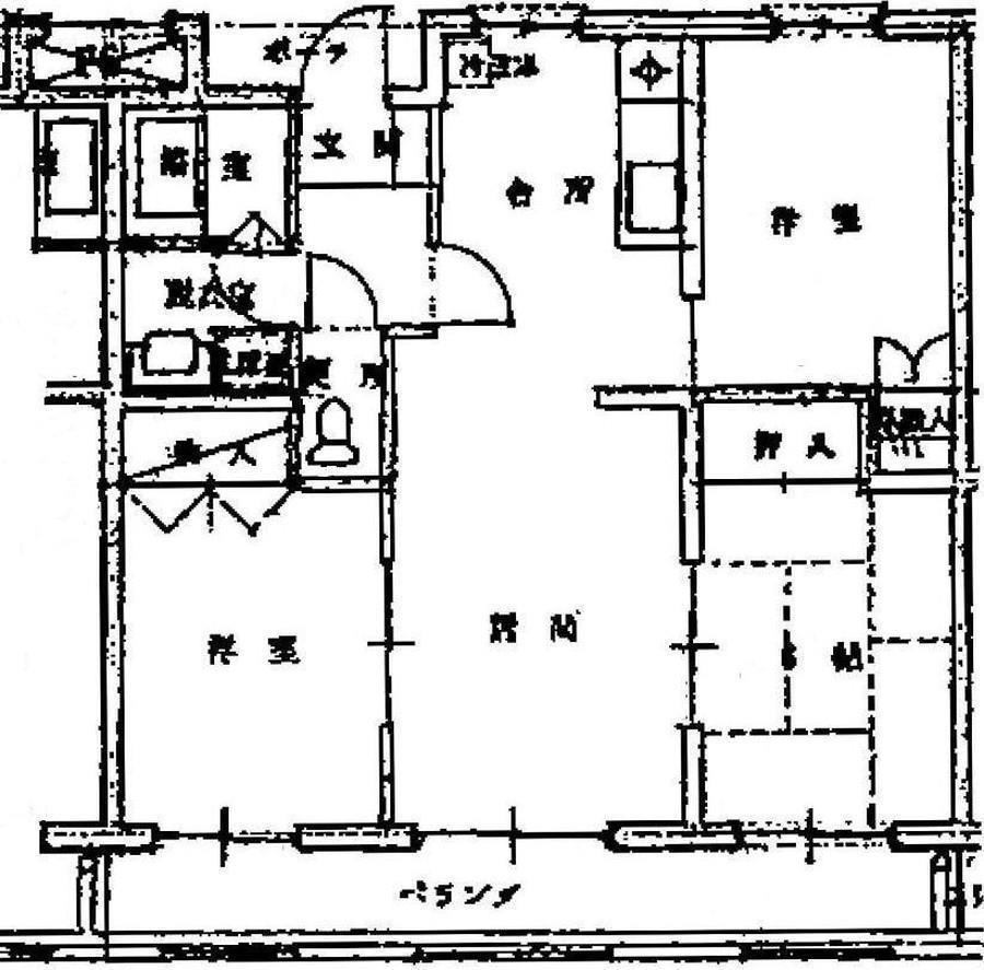 サングリッター一ッ葉(3LDK/4階)の間取り写真