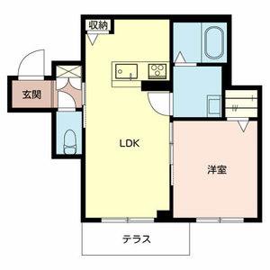 セ・モア(1LDK/1階)の間取り写真