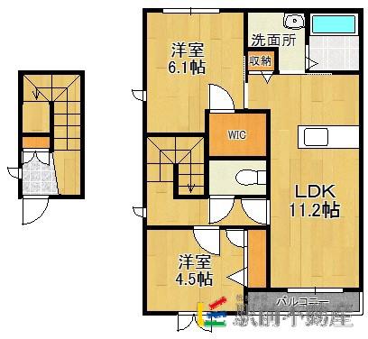 アトレ和泉II G棟(2LDK/2階)の間取り写真