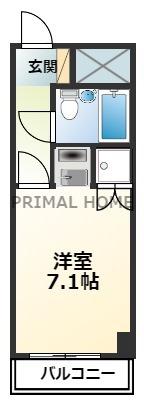 ホーユウコンフォルト神奈川新町(ワンルーム/4階)の間取り写真