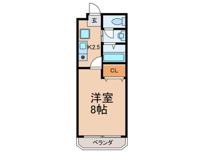 フローレス21(1K/2階)の間取り写真