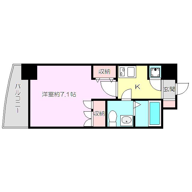セレニテ新大阪カルム(1K/10階)の間取り写真