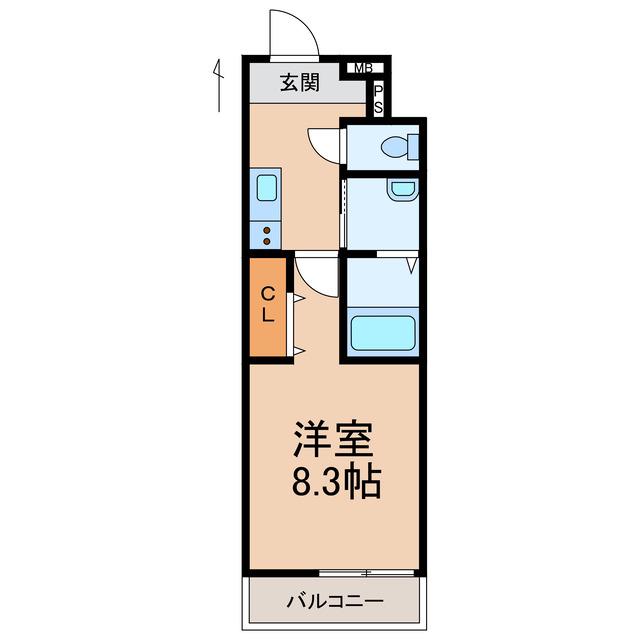 フジパレス和歌山駅東II番館(1K/3階)の間取り写真