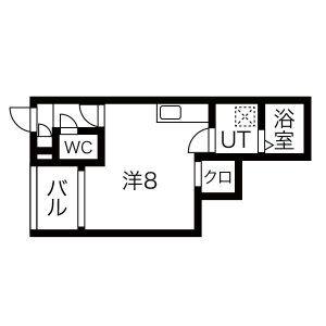 REGALEST-KLC名西(ワンルーム/1階)の間取り写真