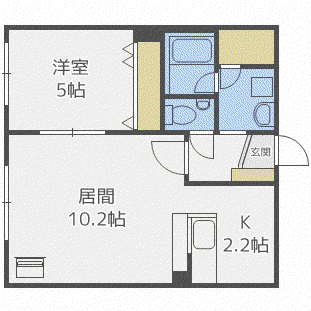 コートS&R(1LDK/3階)の間取り写真