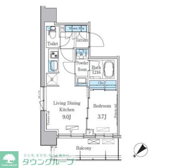 パークアクシス押上テラス(1LDK/7階)の間取り写真