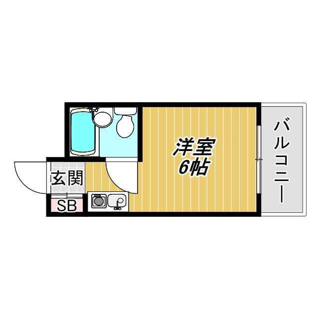 クイーンハイツ清水ヶ丘(ワンルーム/2階)の間取り写真
