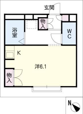 パレスT&S(ワンルーム/1階)の間取り写真