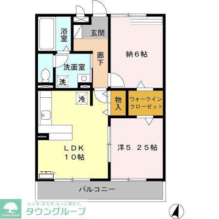 ラヴィーヌ(2LDK/2階)の間取り写真
