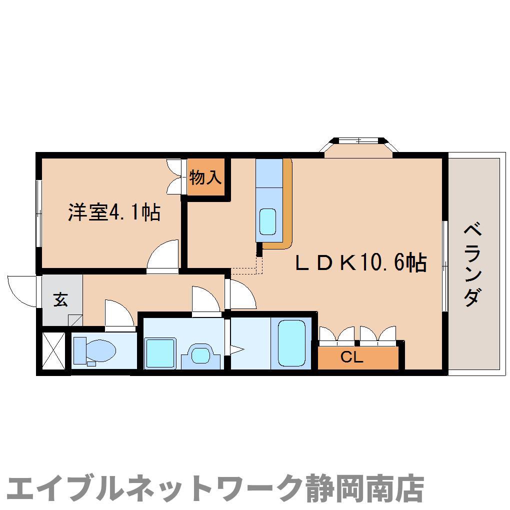 エバーハイム(1LDK/2階)の間取り写真