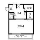 アベニュー野立(1K/1階)の間取り写真