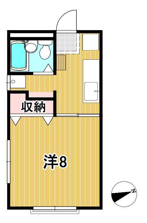 シーサイドヴィラ15(1K/1階)の間取り写真
