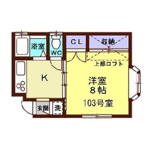 ナンバーワンハイツ(1K/1階)の間取り写真
