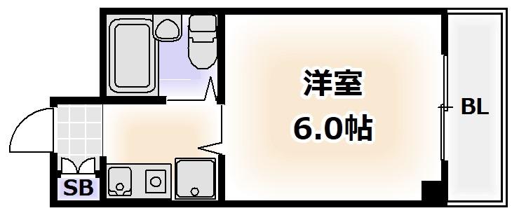 プラビマンション(1K/4階)の間取り写真