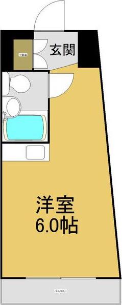 チサンマンション上前津(ワンルーム/4階)の間取り写真