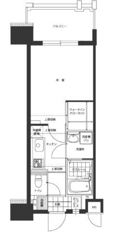 エンクレスト博多駅東(1K/2階)の間取り写真