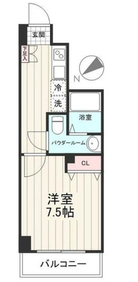 GENOVIA練馬高野台 SKYRUN(1K/3階)の間取り写真