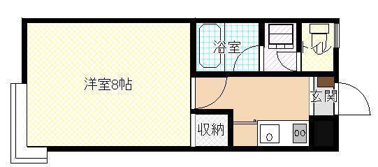 ヴィンツァーホフ(1K/2階)の間取り写真