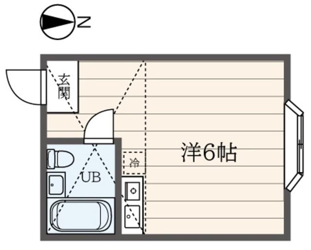 ファービラス(ワンルーム/1階)の間取り写真
