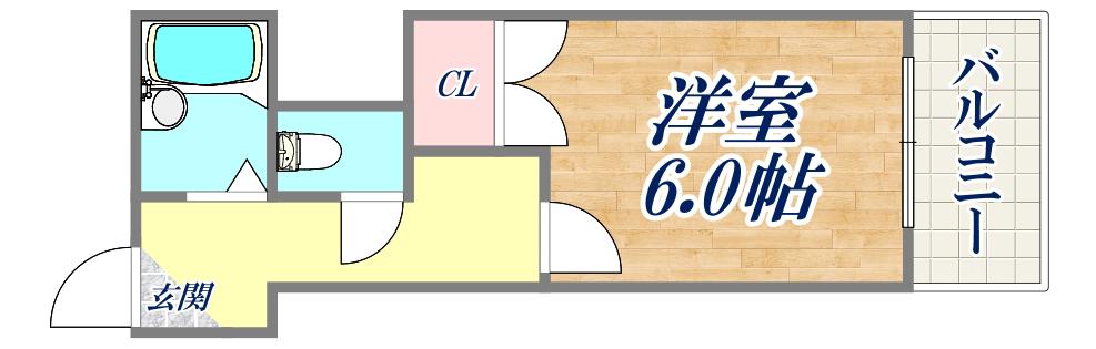 ヴィヴァント青木(1K/7階)の間取り写真