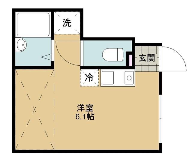 シャンブル大泉学園(ワンルーム/1階)の間取り写真