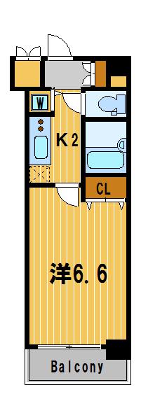 ドルチェ横浜桜木町(1K/3階)の間取り写真