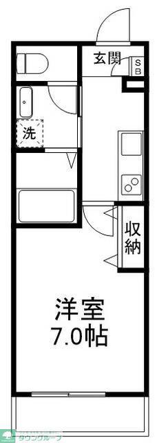 CALMO MALE(1K/2階)の間取り写真