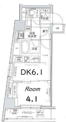 アイル押上ノルド(1DK/4階)の間取り写真