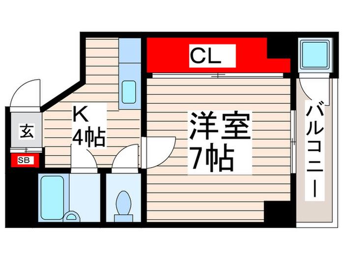パークヒル I・M(1K/2階)の間取り写真