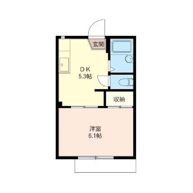 コーポきさらぎII(1DK/1階)の間取り写真