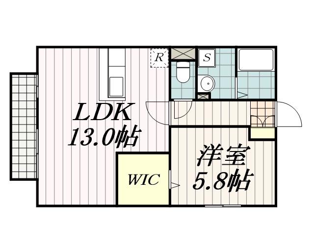 エスペランサⅡ(1LDK/2階)の間取り写真