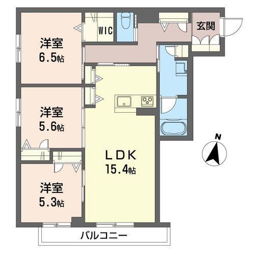 シャーメゾンMII(3LDK/2階)の間取り写真