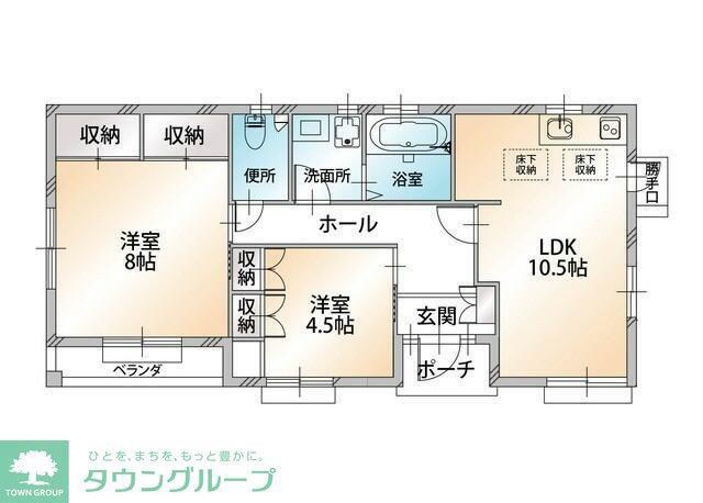 スマイルート港南中央(2LDK/2階)の間取り写真