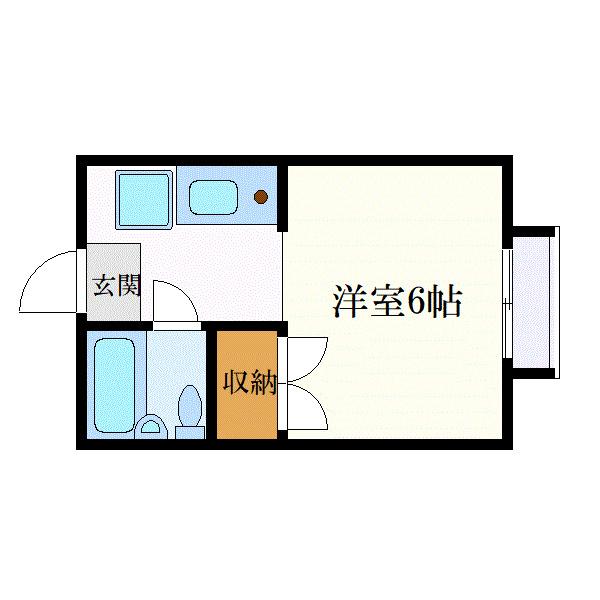 チェリーコーポ(ワンルーム/1階)の間取り写真