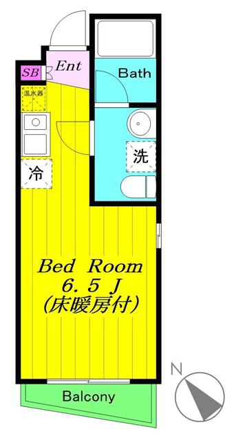 ドムス登戸(1K/3階)の間取り写真
