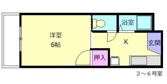 フォーサイト上津RII(1K/3階)の間取り写真