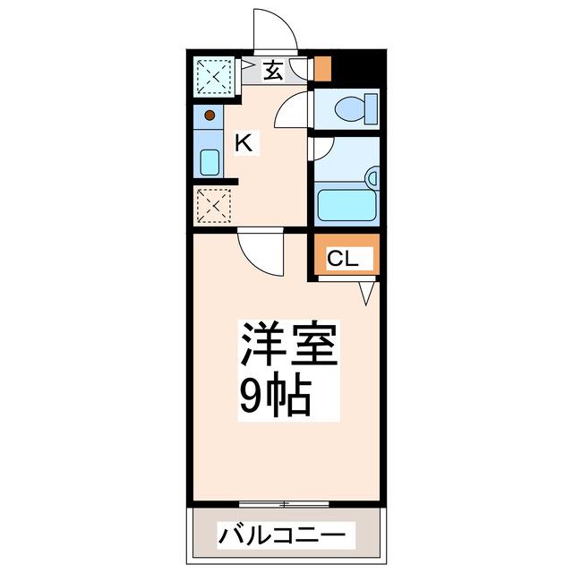 OSガーデン(1K/4階)の間取り写真