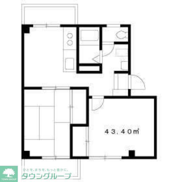 エステートピアサン(2DK/3階)の間取り写真