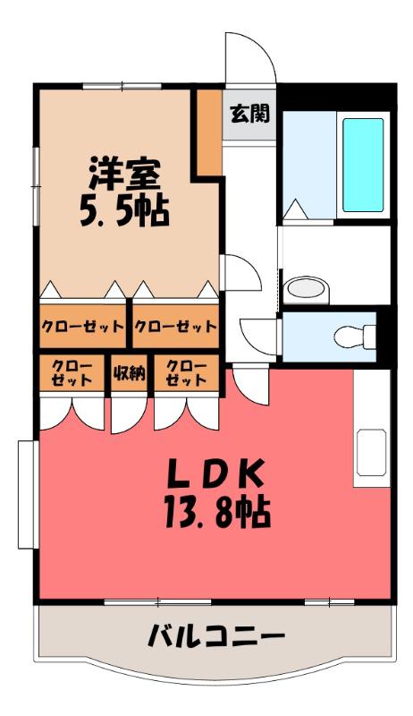 ポラリス(1LDK/3階)の間取り写真
