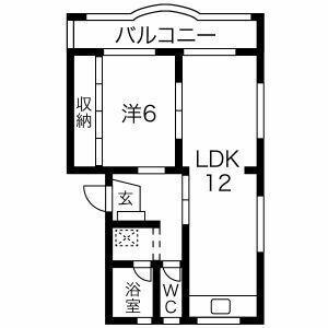 SUNNYWELL(1LDK/2階)の間取り写真
