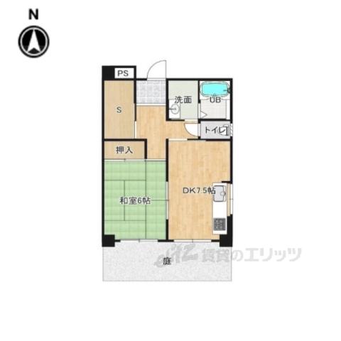 CASA50(1DK/1階)の間取り写真