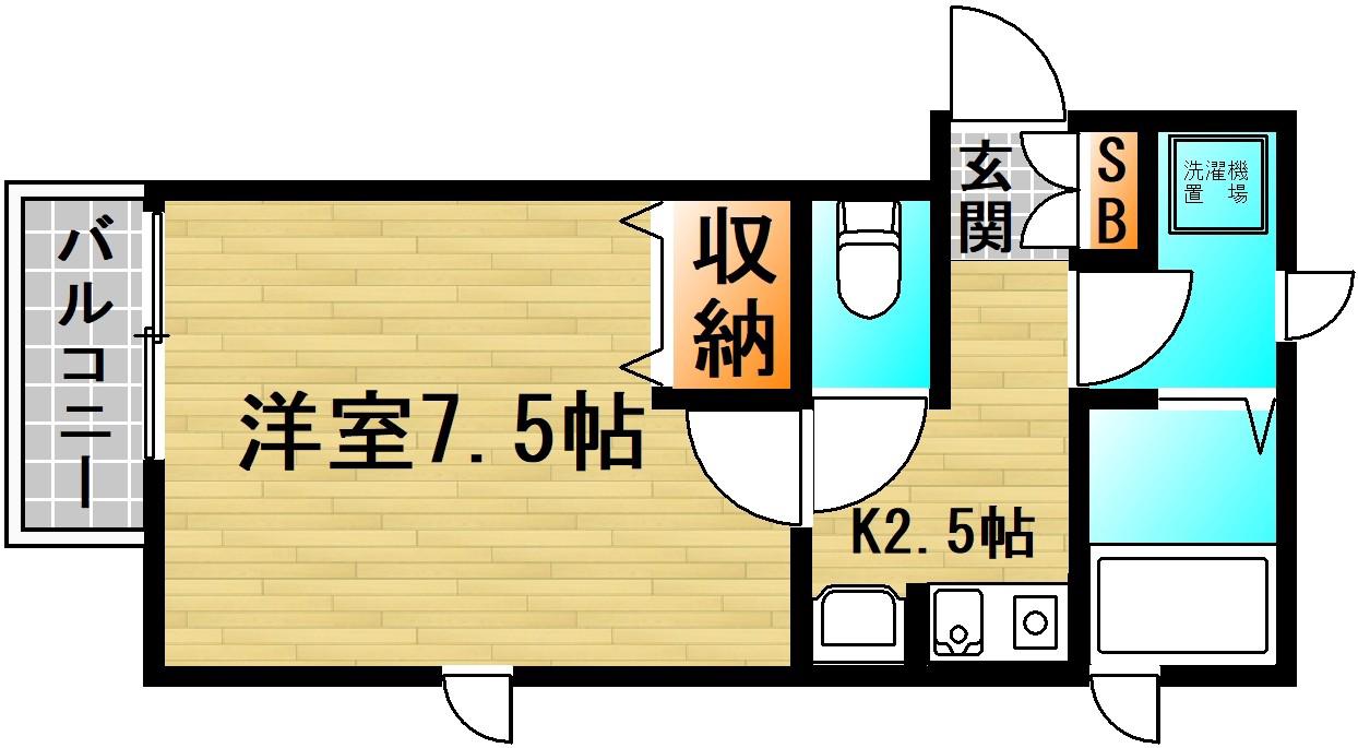 SS・ルーチェ(1K/2階)の間取り写真
